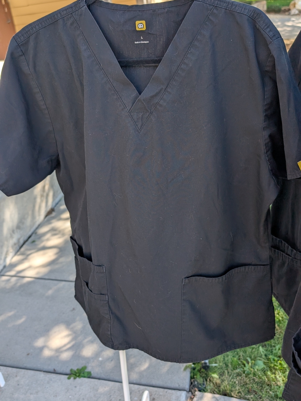 Cherokee Black V-Neck Medical Scrub Top
